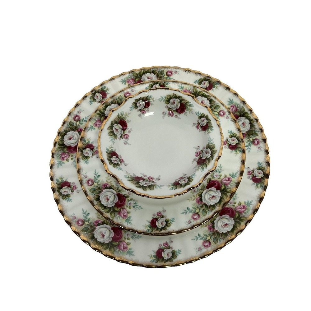 Vintage Royal Albert Celebration Bone China Set of 3 (2 Plates 1 small bowl)